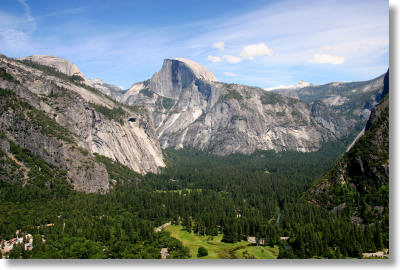 Half Dome and Yosemite Valley seen from Columbia Rock