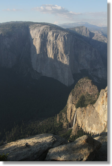 Crocker Point, the Pohono Trail, Yosemite Park, including views of El Capitan and Bridalveil Fall