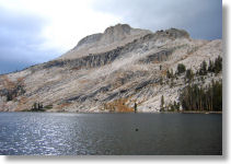 May Lake and Mt. Hoffman, facing west