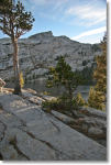 Tresidder Peak rising behind Lower Cathedral Lake