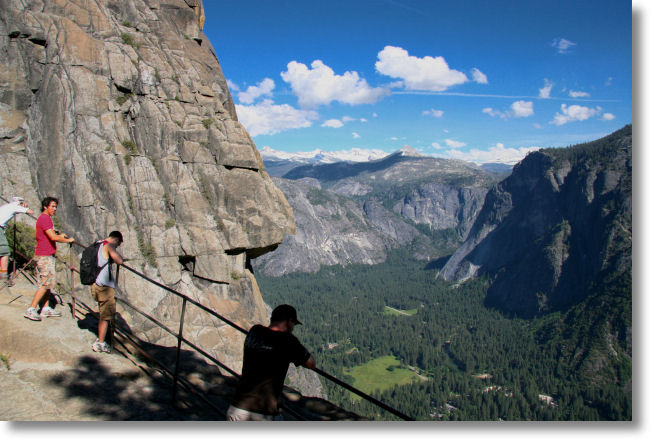 Looking east across the Upper Yosemite Falls overlook