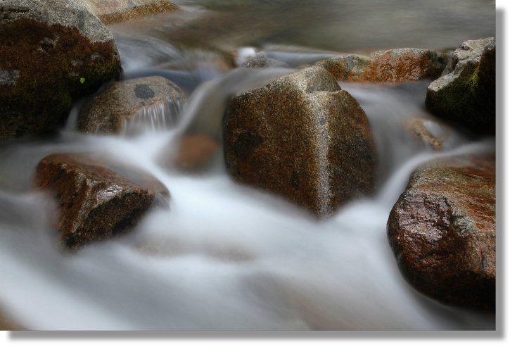 South Fork of the Tuolumne River flowing over rocks below Carlon Falls