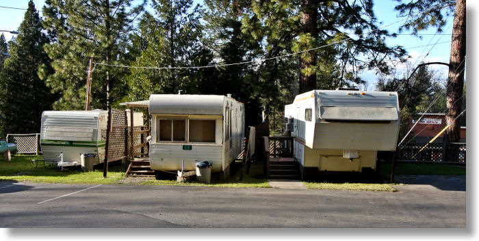 Trailers at the Groveland Motel, Groveland, California