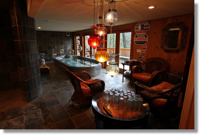 spa room at the Yosemite Bug Rustic Mountain Resort in Midpines, California