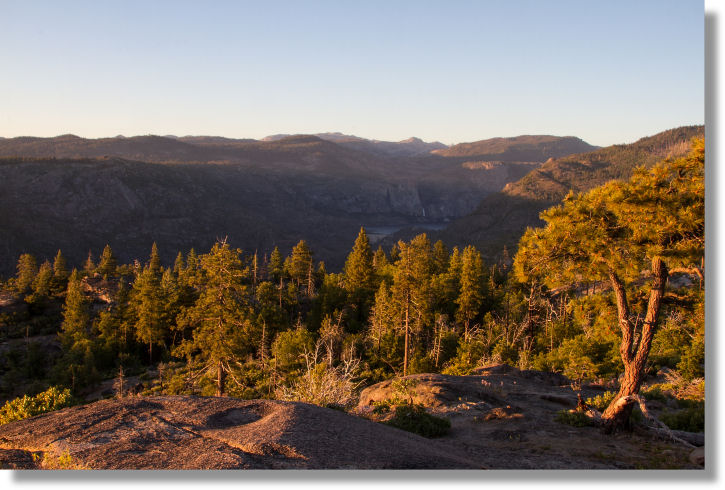 width view of the Hetch Hetchy Reservoir from Lookout Point, Yosemite