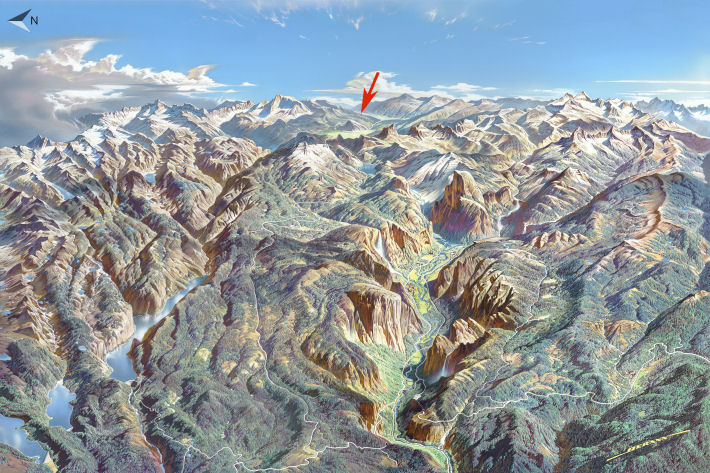 Gaylor Lakes Trailhead Location