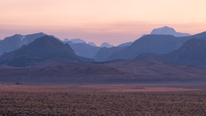 View of the Sierra Range from Panum Crater