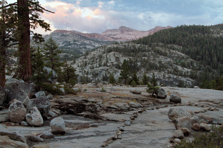 Granite shelf along Yosemite's Ten Lakes Trail