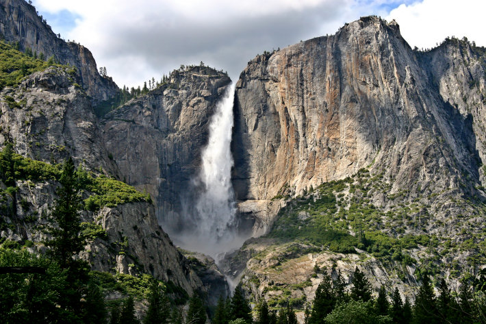 Upper Yosemite Falls during the spring runoff