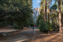 near Lower Yosemite Fall trailhead panorama section