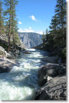 Yosemite Creek at the lip of Yosemite Falls