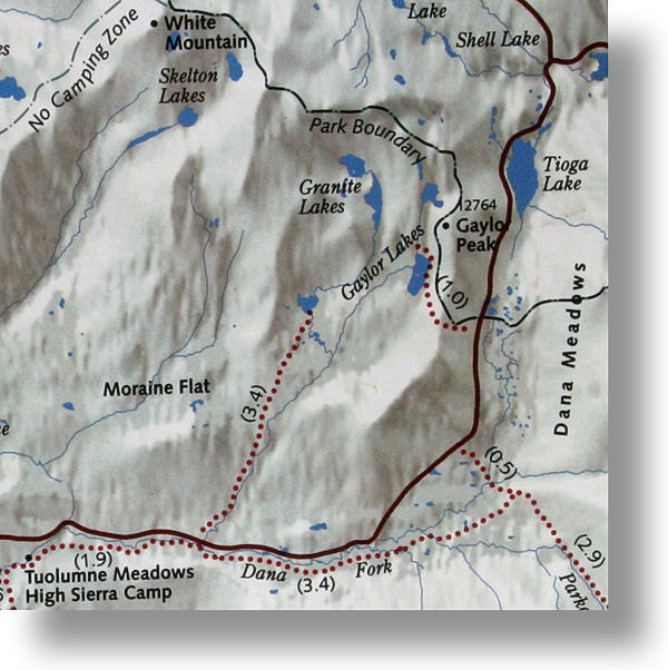 Gaylor Lakes Trail Map